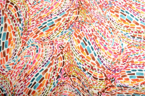 Dzianina Wiskozowa Regularny Wielobarwny Wzór