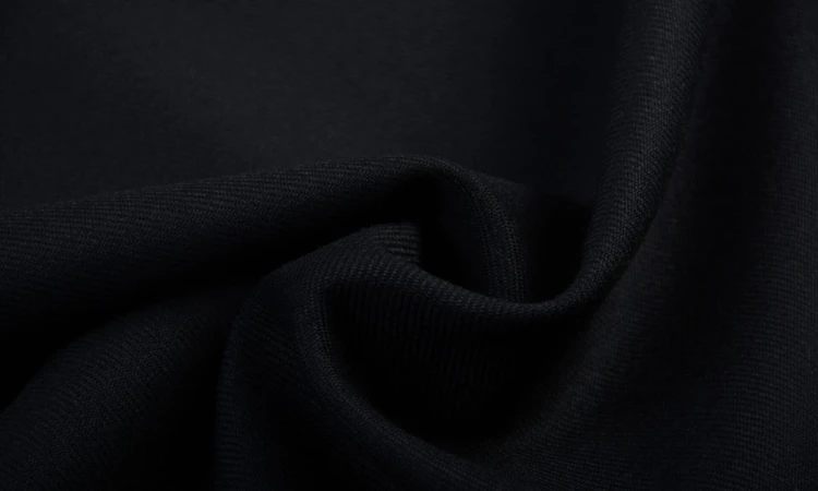 Tkanina Wełniana Czarna