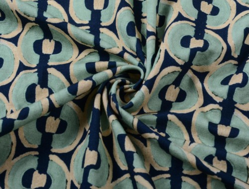 Dzianina Wiskozowa Regularne Pistacjowe Wzory