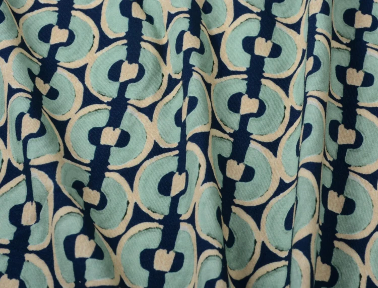 Dzianina Wiskozowa Regularne Pistacjowe Wzory