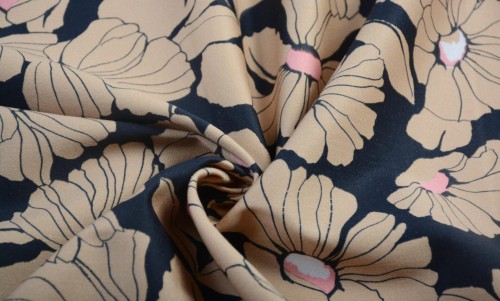 Tkanina Bawełniana Żółte Kwiaty