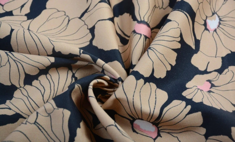 Tkanina Bawełniana Żółte Kwiaty