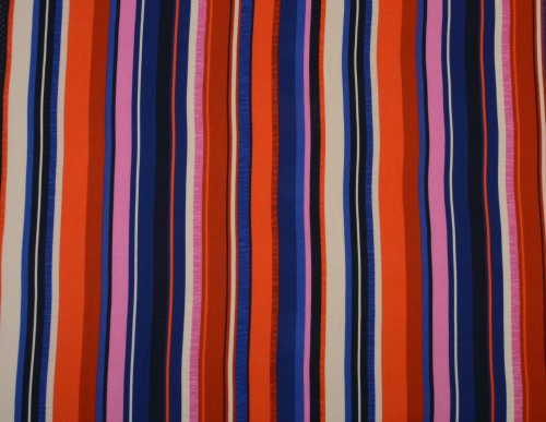 Tkanina Wiskozowa Pionowe Kolorowe Pasy