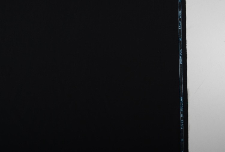 Tkanina Wełniana Czarna Dormeuil