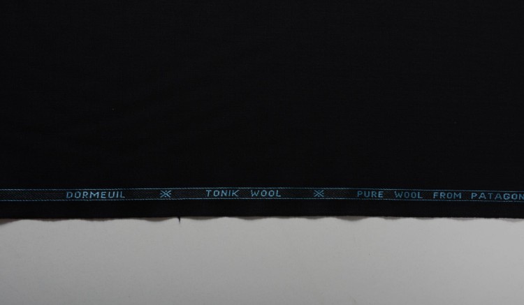 Tkanina Wełniana Czarna Dormeuil
