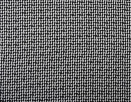 Tkanina Poliestrowa Wzór w Biało-Czarną "Kurzą Stopkę"