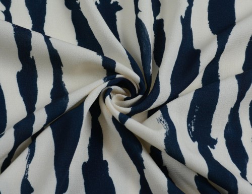 Tkanina Wiskozowa w Typie Żorżety Wzór w Zebrę