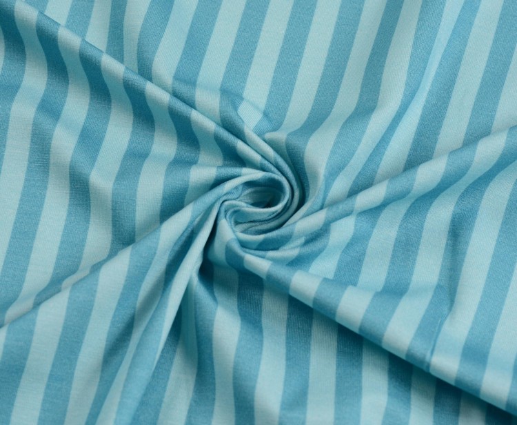 Dzianina Wiskozowa Niebieskie Paski