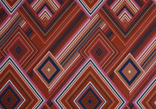 Tkanina Bawełniana Regularny Wzór w Odcieniach Brązu