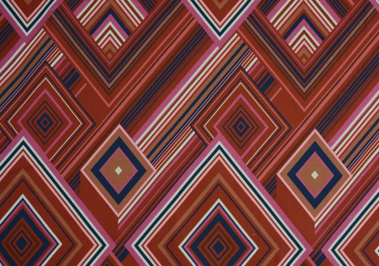 Tkanina Bawełniana Regularny Wzór w Odcieniach Brązu