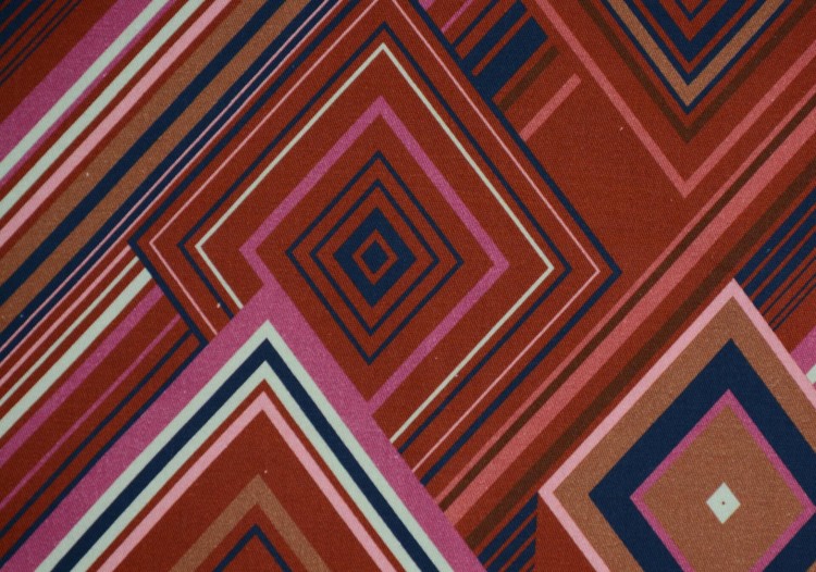 Tkanina Bawełniana Regularny Wzór w Odcieniach Brązu