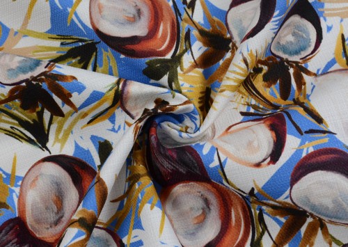 Tkanina Bawełniana Wzór w Kokosy