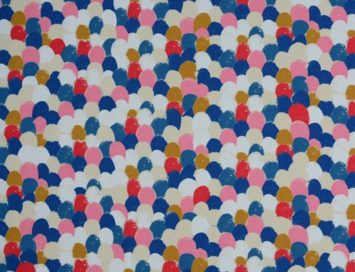 Tkanina Wiskozowa Wzór w Kolorowe Półkola